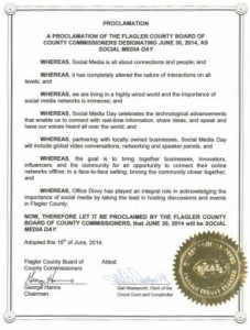 Flagler County Social Media Day Proclamation